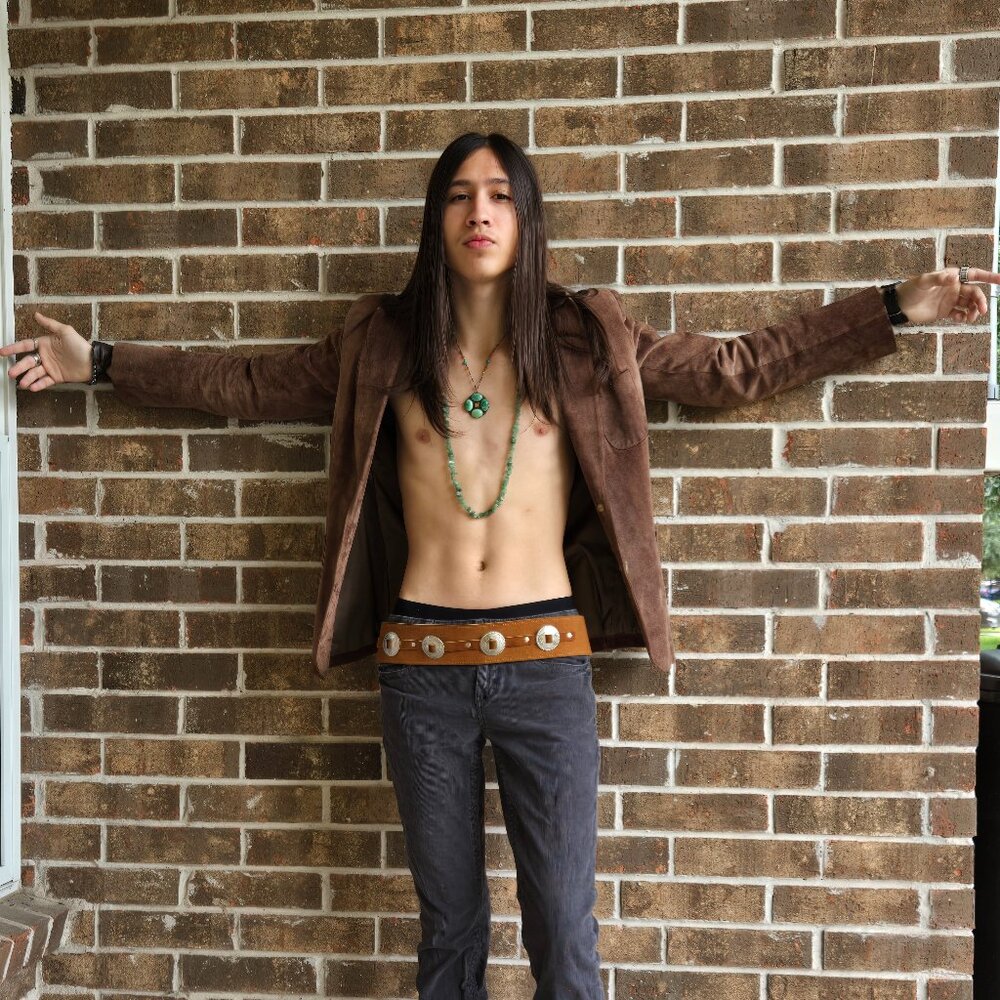 Unisex- Brown Suede Vintage Jacket